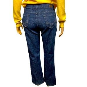 Rider By Lee Denim Jeans Boot Cut No gap waist stretch dark Wash size 8
